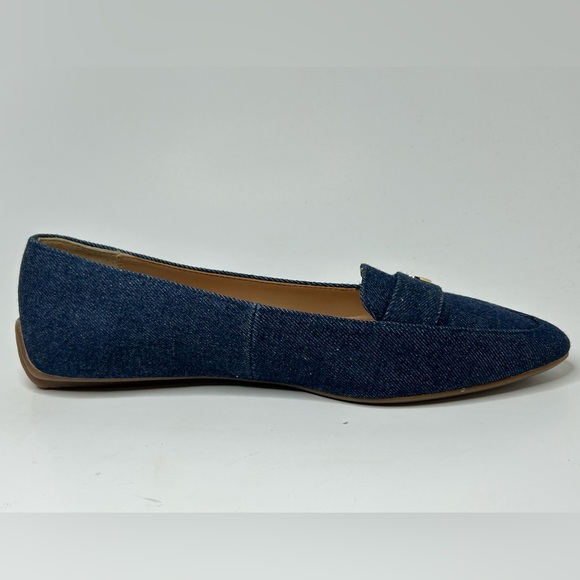 Talbots Pointy Toe Blue Denim Loafer Casual Ballet Size 6.5 - Picture 4 of 14